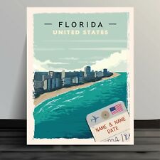 PERSONALISED FLORIDA HOLIDAY HONEYMOON  ADD YOUR NAME  TS46 Metal Sign