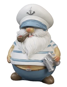 Maritime Deko Figur Kapitän Knollennase Seemann Fernglas Höhe 14 cm - Bild 1 von 4