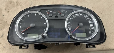 2008-2010 Volkswagen VW Golf City KM Instrument Cluster Without MFA Screen CRACK - Image 1 of 4