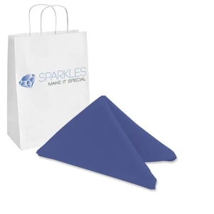 10 pcs 17"x17" inch Polyester Cloth Napkin - Navy Blue - Wedding Linen xn - Picture 1 of 6