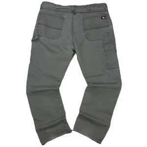 Dickies Carpenter Pants Men’s 38x32 Flex Regular Fit Olive Green Canvas Y2K - Picture 1 of 12