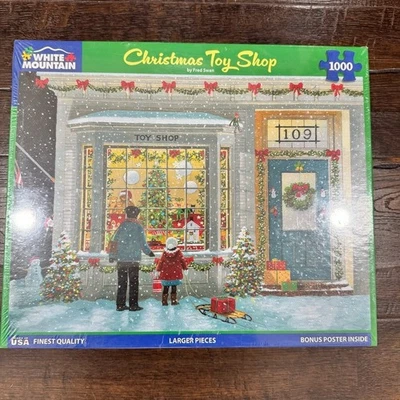 White Mountain Christmas Toy Shop Fred Swan 1000 Piece Jigsaw Puzzle - Image 1 of 4