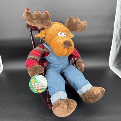 Mecedora Dan Dee Peluche Alce Cantando Abuela Fue Atropellada por un Reno Nuevo de Lote Antiguo Foto 1 de 4