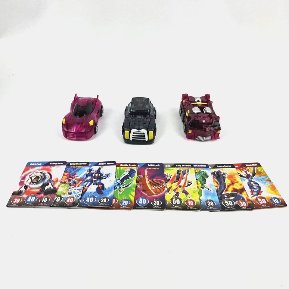 Turning Mecard 3 Pack With 9 Cards Transforming Toys Robot Mattel Sonokong - Image 1 of 4