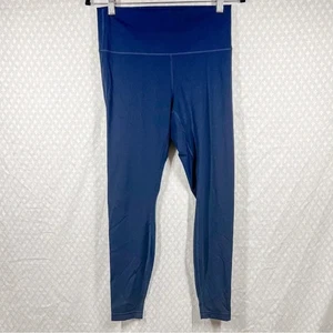 Lululemon Women Leggings Sz 10 Dark Blue Wunder Under High Rise Activewear Gym - Picture 1 of 5