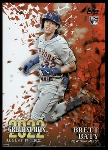 2023 Topps #22GH-3 Brett Baty 2022 Greatest Hits New York Mets - Bild 1 von 2