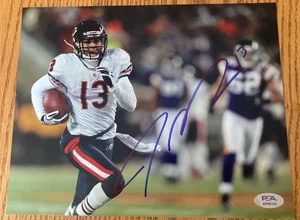 Foto 8x10 firmada por Johnny Knox Chicago Bears PSA RARA - Imagen 1 de 1