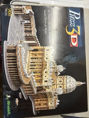 Новый головоломка 3D головоломка базилика Святого Петра Ватикан Рим лобзик 966 штук Wrebbit - Изображение 1 из 3