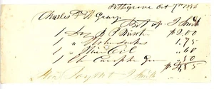 1881 Handschriftliche Quittung Pitts Grove New Jersey I. Smith an Charles P W grau - Bild 1 von 2