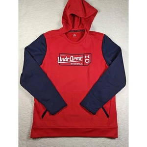 Under Armour UA Baseball Graphic Felpa con Cappuccio Pile Rosso Uomo Taglia Large Prezzo al pubblico consigliato $60 - Foto 1 di 9