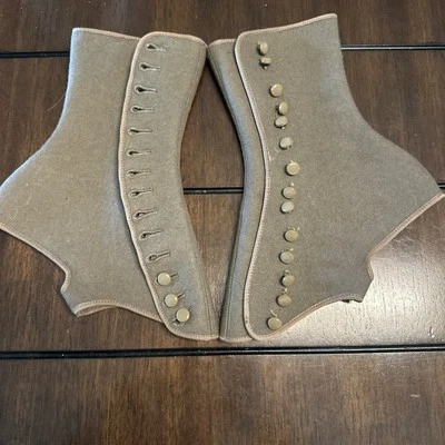 Antique Victorian Ladies Buttoned Shoe Gaiters or Spats - Image 1 of 4