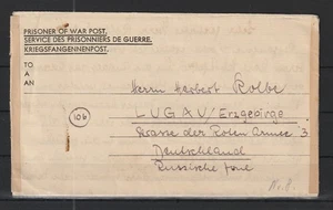 Kriegsgefangenenpost Postal Section Egypt nach Lugau/Erzgebirge, 1947 #1099678 - Bild 1 von 2