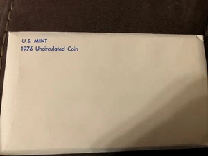 1976 Uncirculated Bicentennial Mint Set P&D (12 Coins) Original Envelope - Picture 1 of 6