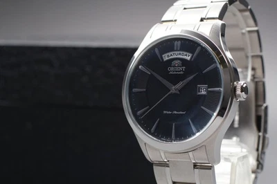 [Near MINT]  ORIENT EV0V-C0-A Day Date Black Men's Automatic Watch From JAPAN - image 1 of 4