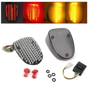 Fanale di segnalazione fanale freno posteriore a LED adatto a Yamaha V-Star 1100 XVS1100 2002-2009 fumo - Foto 1 di 12