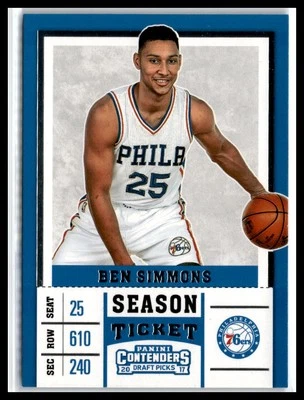Ben Simmons 2017 Panini Contenders Draft Picks #3a Philadelphia 76ers - Image 1 of 2