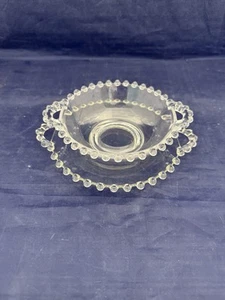 Imperial Glass Candlewick 5-1/2" Small Mayonnaise Bowl & 6-3/4" Underplate - Picture 1 of 2