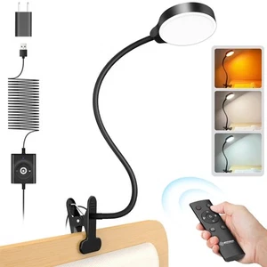 Clip-on Light with Remote, Eye-Caring Reading Light for Bed, 3 Color Modes & ... - Bild 1 von 6