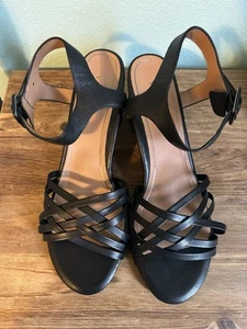 Vionic Peony Block Chunky Heel Strappy Sandals Women's 11 Black 90’s Y2K *NEW* - Picture 1 of 4