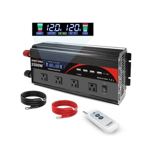 2500 Watt Inverter with LCD Display & Remote Control 12V DC to 110V/120V AC C... - Picture 1 of 8