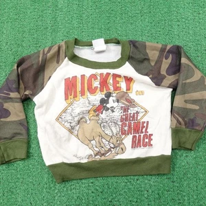 VINTAGE MICKEY MOUSE THE GREAT CAMEL RACE USA MADE 80s 90s BABY TODDLE SHIRT S 4 - Picture 1 of 8
