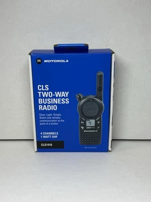 Motorola CLS1410 4 Channel 1 Watt UHF Two-Way Radio Model: CU1410BKV4BA (Used) - Image 1 of 4