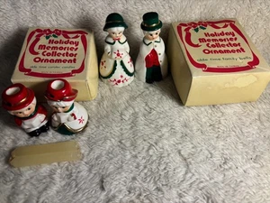 Holiday Memories Sammler Ornament Old Time Family Bells & Caroler Kerzen - Bild 1 von 3