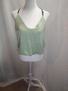 Lunya Washable 100% Silk Pajama Top Size S Green Sleeveless Tank Top - Picture 1 of 11