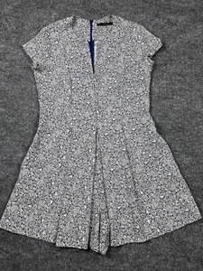 Zara Trafaluc Romper Jumpsuit Short Blue Floral Boho Fairy Womens Medium - Picture 1 of 16