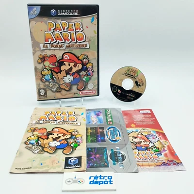 Paper Mario La Porta Millennio + Card Vip Non Felpato Nintendo Gamecube Pal Fr - Immagine 1 di 4