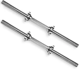 A2ZCARE 24" Threaded Dumbbell Handles with Spring Collars- Fit 1" Weight Plate - Picture 1 of 7
