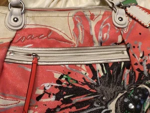 NwotCOACH 19029 Poppy Multi Floral Embroidery Sequins Glam Tote Shoulder Bag NEW - Picture 1 of 6