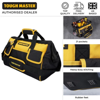 Tough Master Tool Bag 16" Shoulder Strap 21 Pockets Sturdy Design Multi Purpose
