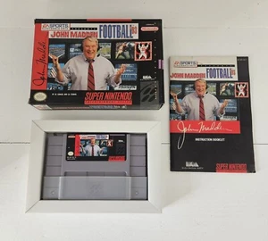 John Madden Football '93 (SNES) Complete w/ Manual - EA Sports - Picture 1 of 3