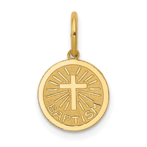 14k Small Baptism Charm - Picture 1 of 4