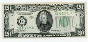 Federal Reserve .. P-431Dc (Fr-2057 G*) .. 20 Dollars .. 1934 (~) *UNC* CHICAGO - Picture 1 of 2