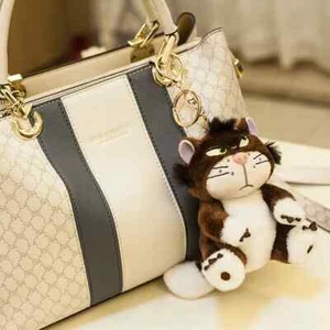 Plush Lucifer Cat Keychain Plush 5” Angry Cat Plush Black Backpack Pendant Gift - Picture 1 of 12
