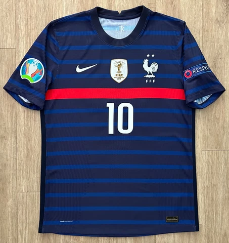 Authentic 2021 Euro Nike France Kylian Mbappe Vaporknit Match Jersey M psg shirt Cover