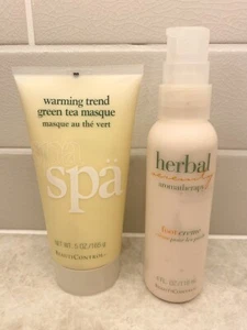 BeautiControl Lot 5 oz Spa Green Tea Mask & 4 oz Herbal Aromatherapy Foot Crème - Picture 1 of 2