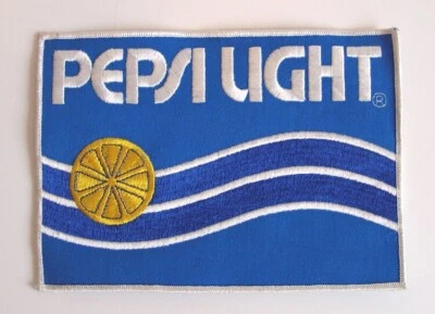 Vintage Pepsi Light Patch Embroidered Sew On Iron Soda Soft Drink Lime Large NOS - Image 1 of 2