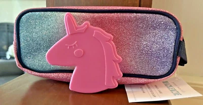Escuela Disney Cerámica Granero Brillo Lápiz FUNDA + Bolsa Unicornio Arco Iris Bolsa Rosa 1 Foto 1 de 4