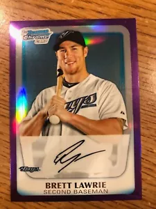 2011 Bowman Chrome Prospects Purple Refractors #BCP175 Brett Lawrie #143/799 - Picture 1 of 2