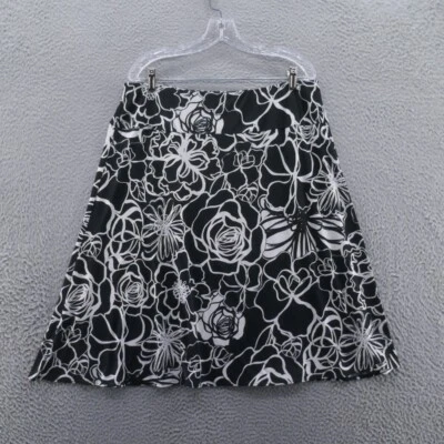 Falda midi envolvente sintética floral Chicos para mujer talla 3 16 negra blanca elástica Foto 1 de 4