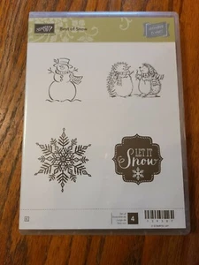 Neu STAMPIN UP Stempelset - BEST OF SNOW - Schneemann Igel Flocke Rentner - Bild 1 von 2
