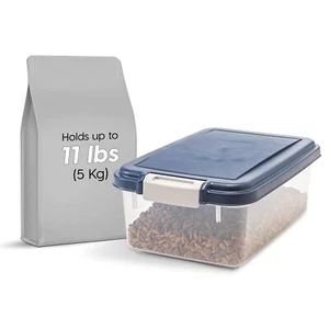 Airtight Pet Food Container Up to 11lbs Stackable Bin for Dogs Cats Birds - Picture 1 of 9