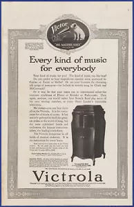 Vintage 1917 VICTOR Victrola Model XVII Phonograph His Master's Voice Print Ad - Picture 1 of 1