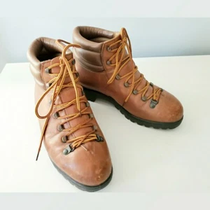 Vintage Raichle Brown Leather Hiking Boots - Picture 1 of 8