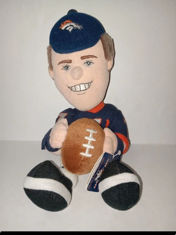 Rare Limited Ed John Elway #7 Broncos NFL 1999 Licensed Rookie to Reti Plush Dol Cover