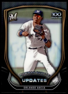 2015 Bowman Chrome Scouts Update #BSU-OA Orlando Arcia Milwaukee Brewers - Picture 1 of 2