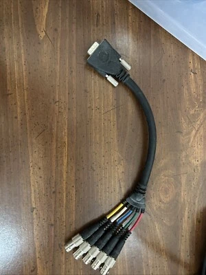 LWC VGA Male to 5-BNC 150V  80'C FT4 26AWG Female Video Adapter 12” - Image 1 of 4